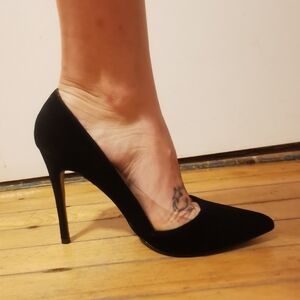 Marciano Black Suede Heels size 8